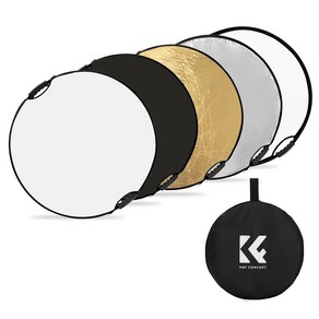 케이앤에프컨셉 블랙 화이트 골드 실버 불투명 5 in 1 반사판 110cm 세트, 1세트
