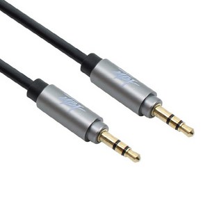 엠비에프 3.5mm 스테레오 오디오 메탈 케이블 5m, 1개, 블랙 + 그레이, MBF-ST500MT