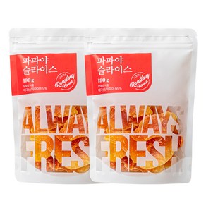 몸애조화 파파야 슬라이스, 190g, 2개