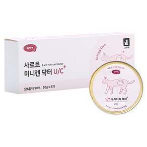 아르르 고양이 사르르 미니캔 닥터 간식 습식캔, U/C 유리너리케어, 180g, 1개