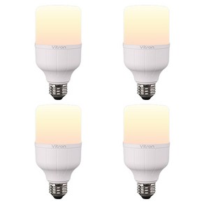 비츠온 LED T-벌브 15W E26, 4개, 전구색