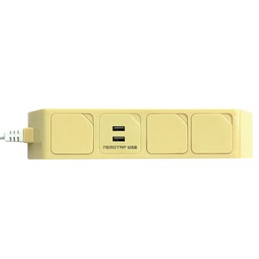 네모탭 컬러 USB 일반 멀티탭 3구 SY-NB3 USB-2, 1개, 1.5m, 버터