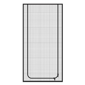 큐러스펫 고양이 지퍼형 방묘문 U타입, 블랙, 1개