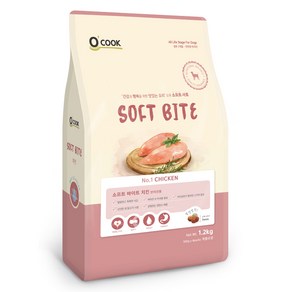 OCOOK 전연령용 강아지 바이트 소프트사료, 닭, 1.2kg, 1개