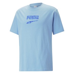 [PUMA]푸마_남성용_다운타운 로고 그래픽 티셔츠_DOWNTOWN LOGO GRAPHICS TEE_블루_62062293