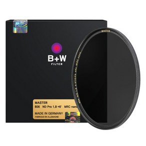 슈나이더크로이츠나흐 B+W ND 64X Maste 72mm 카메라 렌즈 필터, 1개