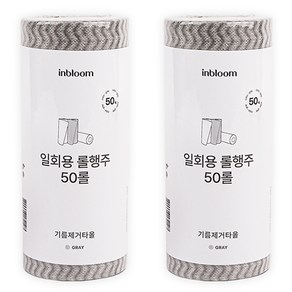 인블룸 빨아쓰는 일회용 롤행주, 2개