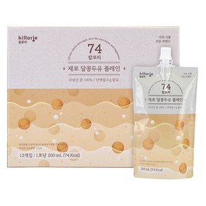 킬로리 제로 달콩 단백질 두유 플레인, 12개, 200ml