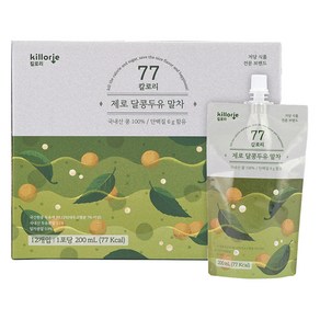 킬로리 제로달콩 두유 말차, 12개, 200ml