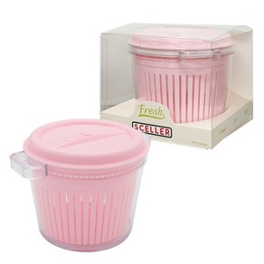 SCELLER 부엌다옴 실리 BPA FREE 프레시 푸드팟 900ml, 베이비 핑크, 1개