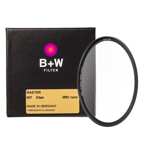 슈나이더 B+W 007 Clea MRC MASTER 82mm 카메라 렌즈 필터, 1개