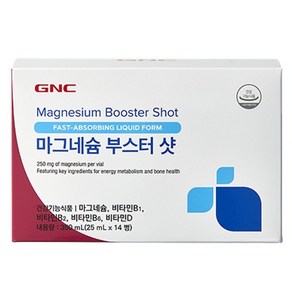 GNC 마그네슘 부스터 샷 350ml, 1개, 14회분