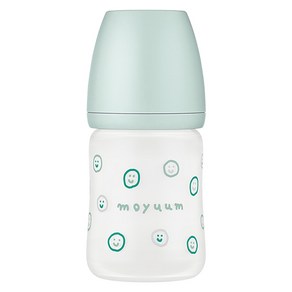 모윰 유아용 해피모어 에디션 실리콘 코팅 노꼭지 유리젖병, 150ml, 1개