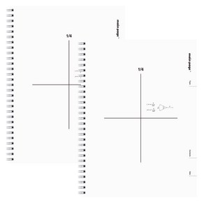 뭉구 메인페이지 항균 수학 연습장 4분할, 2개, 화이트