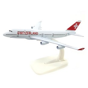 1:400 B747-400 스위스 항공 비행기모형 HF115926WH, 화이트, 1개