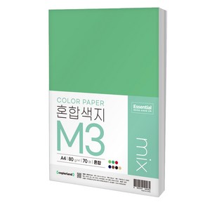 카피어랜드 에센셜 컬러 7색 혼합 색지 M3 80g, 70개, A4