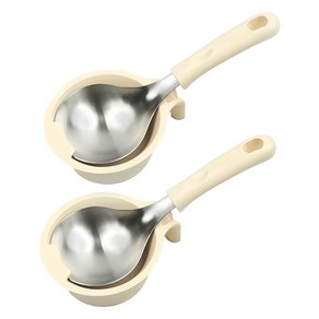 보겐 멀티 서빙 미니 국자 + 받침 세트, 바닐라, 2세트