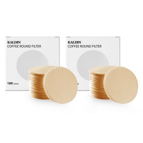 칼딘 모카포트 포터필터 여과지 더치커피기구 올 라운드 필터 브라운 60mm, 100개입, 2개