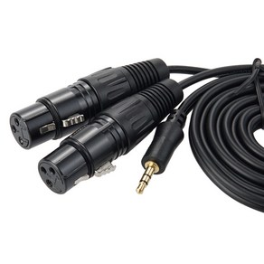 컴스 캐논 Y XLR F x2 to 3.5mm 변환 케이블 IH471