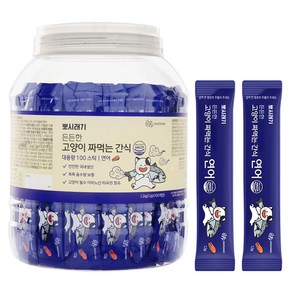 뽀시래기 고양이 든든한 짜먹는 간식 대용량 100p, 연어, 12g, 100개