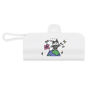 웨이브스튜디오 레오와 맥스 도킹 보조배터리 5000mAh 8핀 + C타입 케이블, 레오의 그림