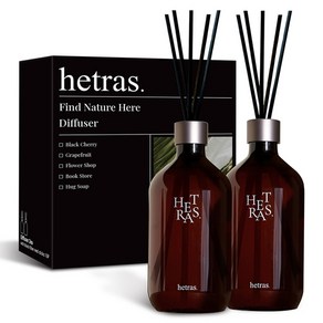 헤트라스 프리미엄 대용량 디퓨저 선물세트, 데이지, 500ml, 2개