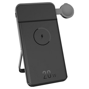 더조은셀러 아이폰 애플워치 3in1 맥 파워 뱅크 맥세이프 무선 고속 보조배터리 10000mAh, 블랙