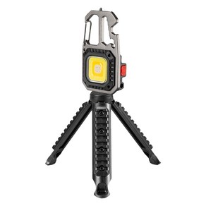 몬스터파워드래곤 휴대용 다용도 COB LED 후레쉬 충전식 미니 손전등, 1개, 블랙