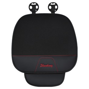 Ez2mk MS-610 스타일리쉬 사계절 통기성 차량용 시트 앞좌석 방석, 블랙, 1개