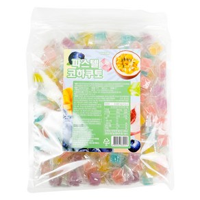 엔터콘 파스텔 코하쿠토 보석 젤리 캔디 개별포장 대용량, 1개, 1kg