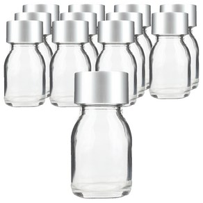 공병상회 OS 더치 30 투명 유리병 + 실버캡 세트, 12개, 30ml