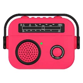 텐브릿지 에어팟호환 레트로 라디오 헤드스탠딩 케이스 에어팟3세대, 로즈레드, 1개