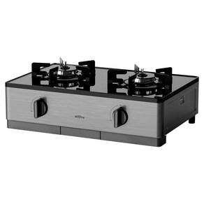 Haatz 프리스탠딩 가스레인지 2구 쿨메탈 고객직접설치, HFG-2381CM, LNG, 쿨메탈 HFG-2381CM(LNG)