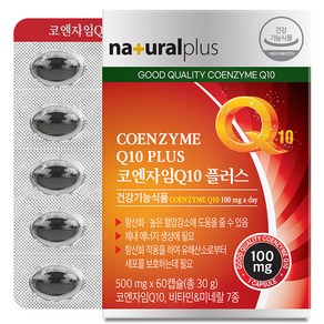 내츄럴플러스 코엔자임Q10 플러스 30g, 60정, 1개