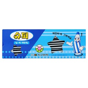 지구화학 슈퍼 색연필 낱색 검정 12p, 1색, 1세트