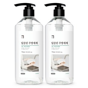 살림백서 딥클린 주방세제 그린허브향, 750ml, 2개