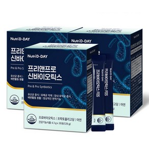 뉴트리디데이 프리앤프로 신바이오틱스, 129g, 3개