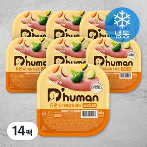 듀먼 전연령용 강아지 오리지널 화식사료, 닭+채소, 100g, 14개