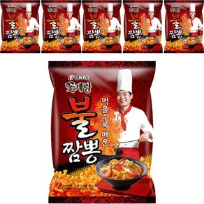 빙그레 꽃게랑 불짬뽕맛, 70g, 6개