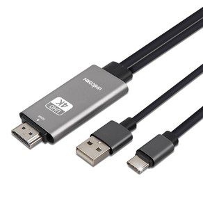 유니콘 C타입 to HDMI 컨버터 케이블 TM-MHL-9000C, 1개, 1.8m