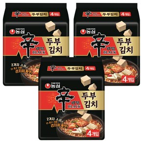 신라면 블랙 두부김치 127g, 12개