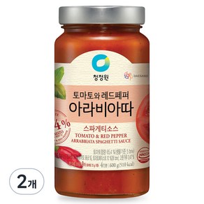 대상 청정원 아라비아따 스파게티 소스, 600g, 2개