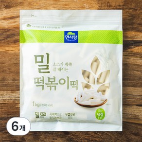 면사랑 밀떡볶이떡, 1kg, 6개