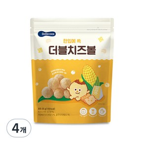 베베쿡 한입에 쏙 더블치즈볼 25g, 치즈, 4개