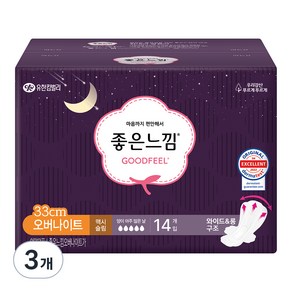 좋은느낌 에어핏 쿠션 수퍼롱 생리대 날개형