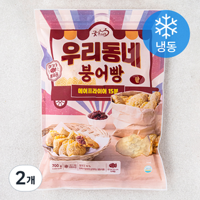 굿프랜즈 우리동네 붕어빵 팥 (냉동), 700g, 2개