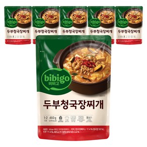 비비고 두부 청국장찌개, 460g, 6개