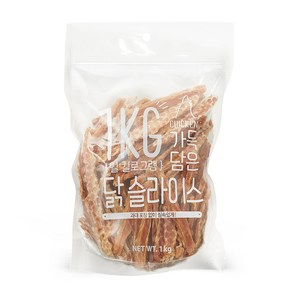 슈퍼츄 일킬로그램 가득담은 슬라이스 육포, 닭고기, 1개, 1kg