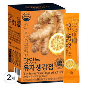 유기농마루 맛있는 유자 생강청 30p, 300g, 2개