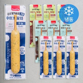 굽네 닭가슴살 후랑크 꼬치 마늘 70g x 4개입 + 블랙페퍼 70g x 3개입 + 할라피노 70g x 3개입 (냉동), 1세트